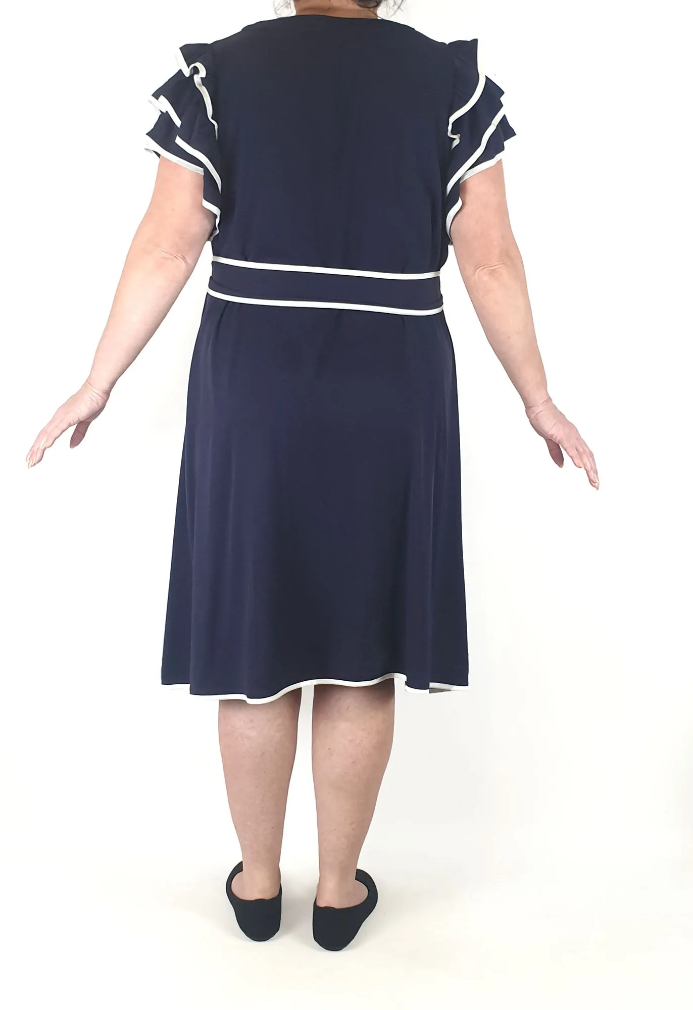 Bohemian Traders navy dress size L, best fits 16-18