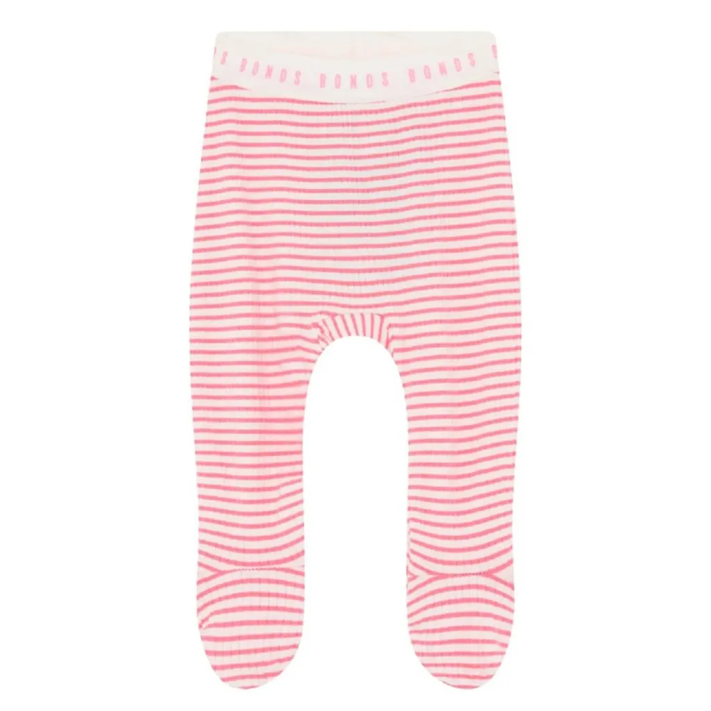 BONDS Rib Foot Legging - Marscapone / Island Punch