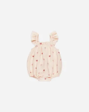 Bonnie Romper || Heart Embroidery
