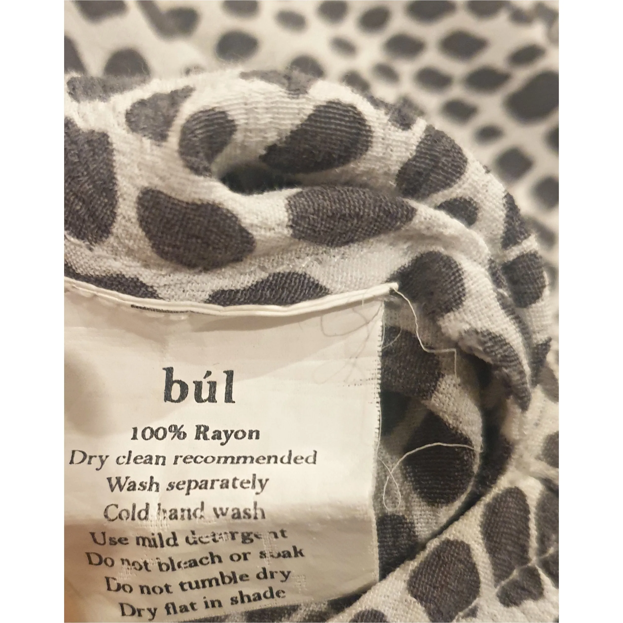 Bul neutral grey brown animal print dress size S (best fit 8)