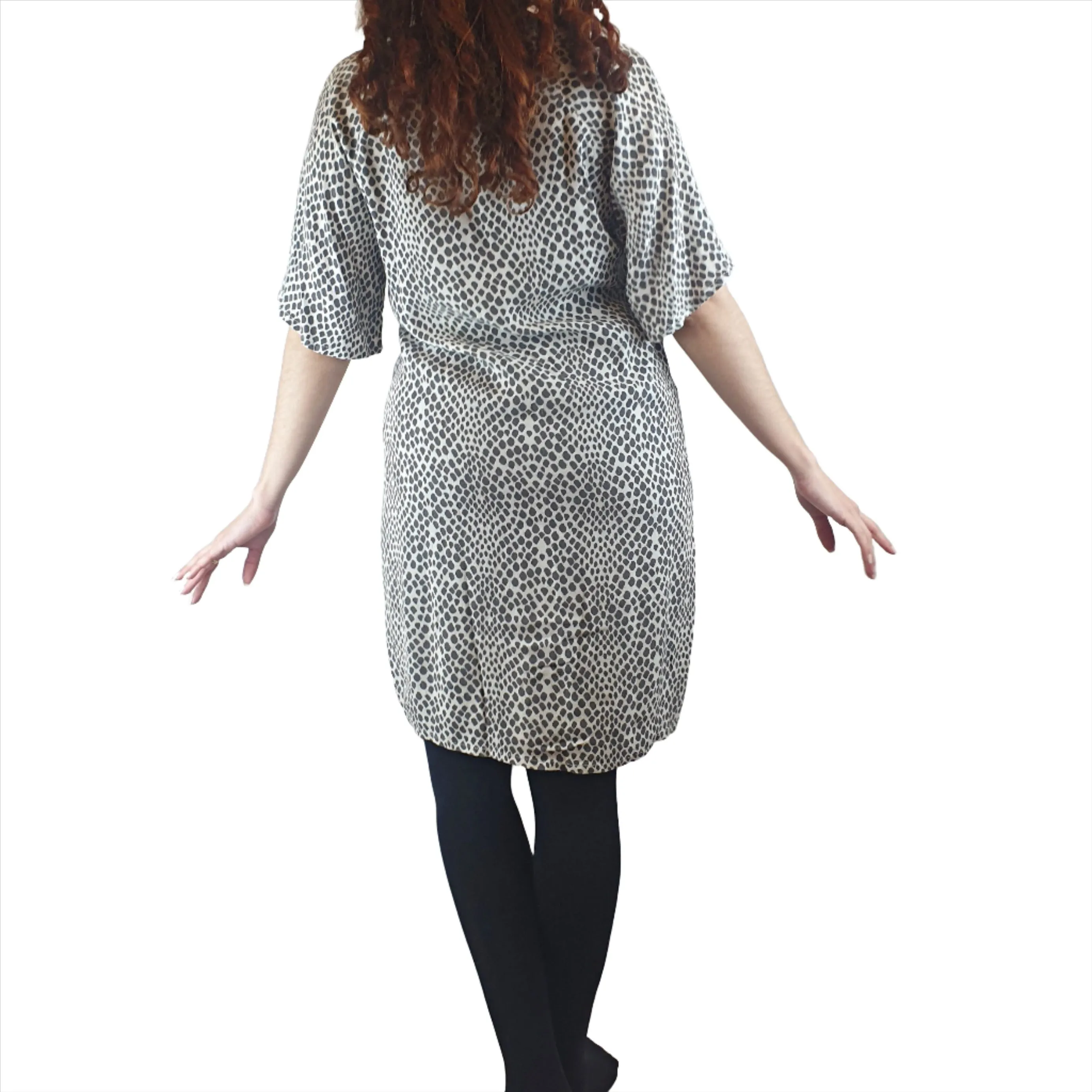 Bul neutral grey brown animal print dress size S (best fit 8)