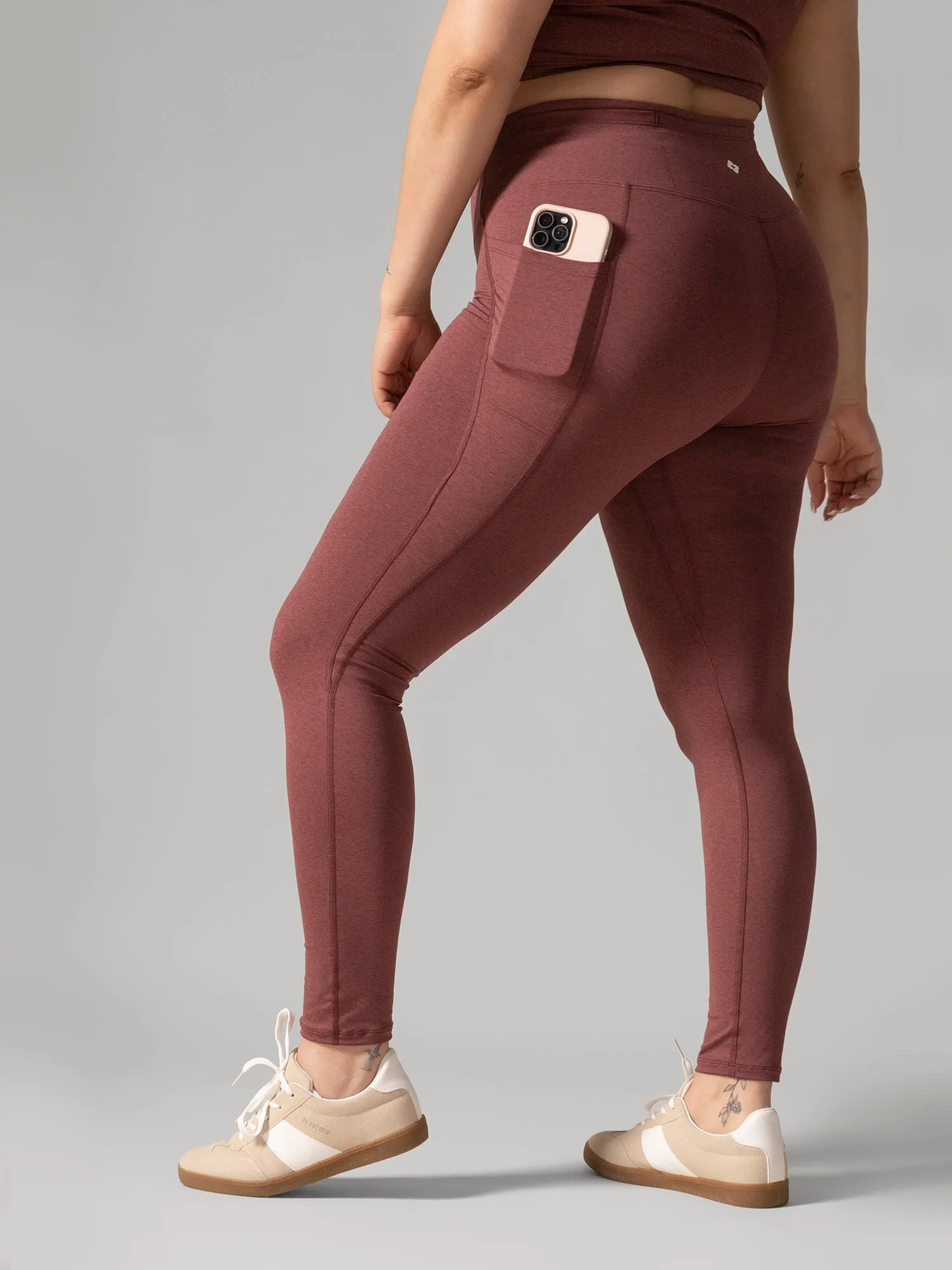 Buttery Soft BFF High-Rise Legging with Pockets - Rhubarb