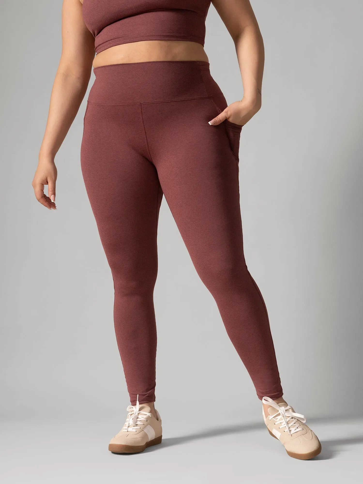 Buttery Soft BFF High-Rise Legging with Pockets - Rhubarb