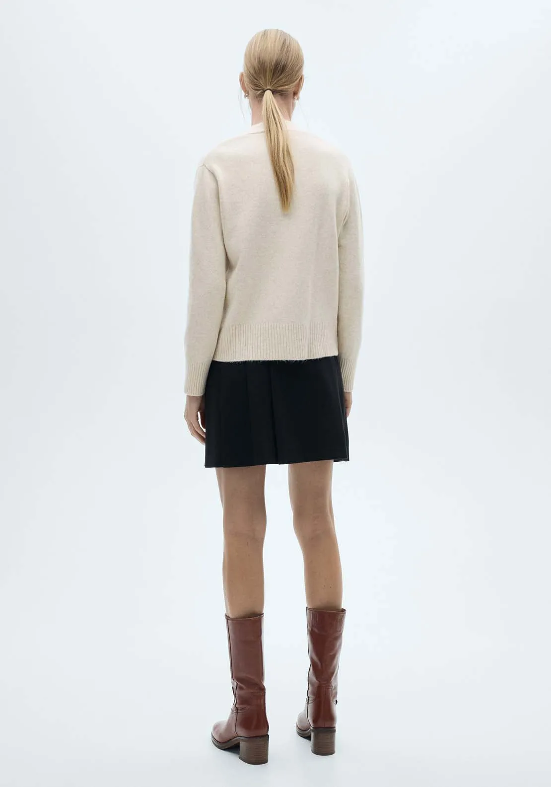 Button knit cardigan - Light/pastel Brown