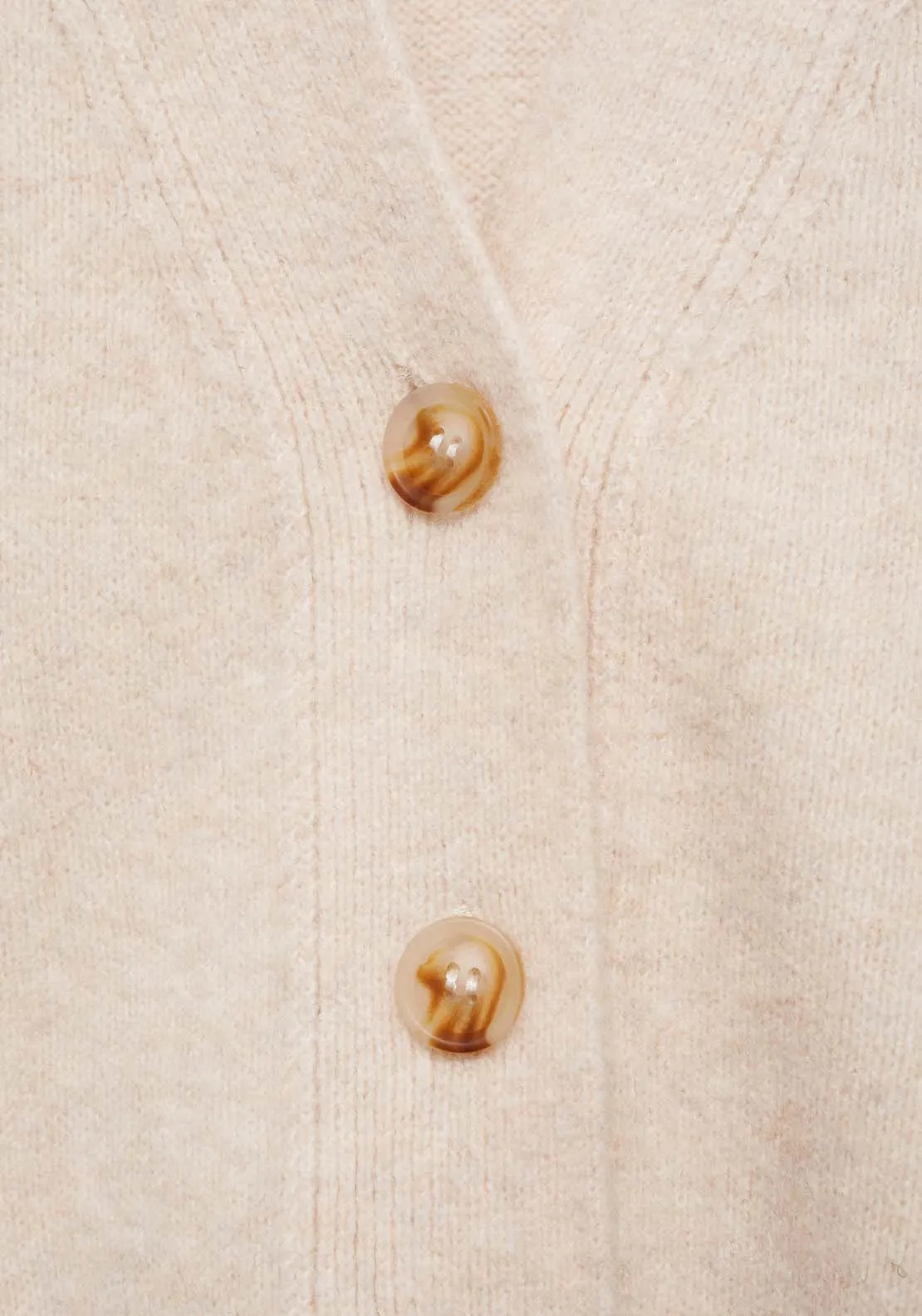 Button knit cardigan - Light/pastel Brown
