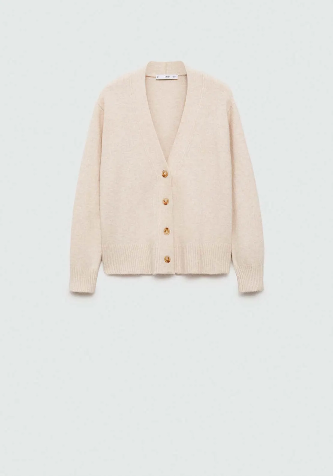 Button knit cardigan - Light/pastel Brown