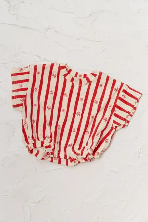 Candy Stripe Tshirt Romper
