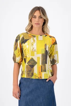 Casco Blouse Splice in Seersucker