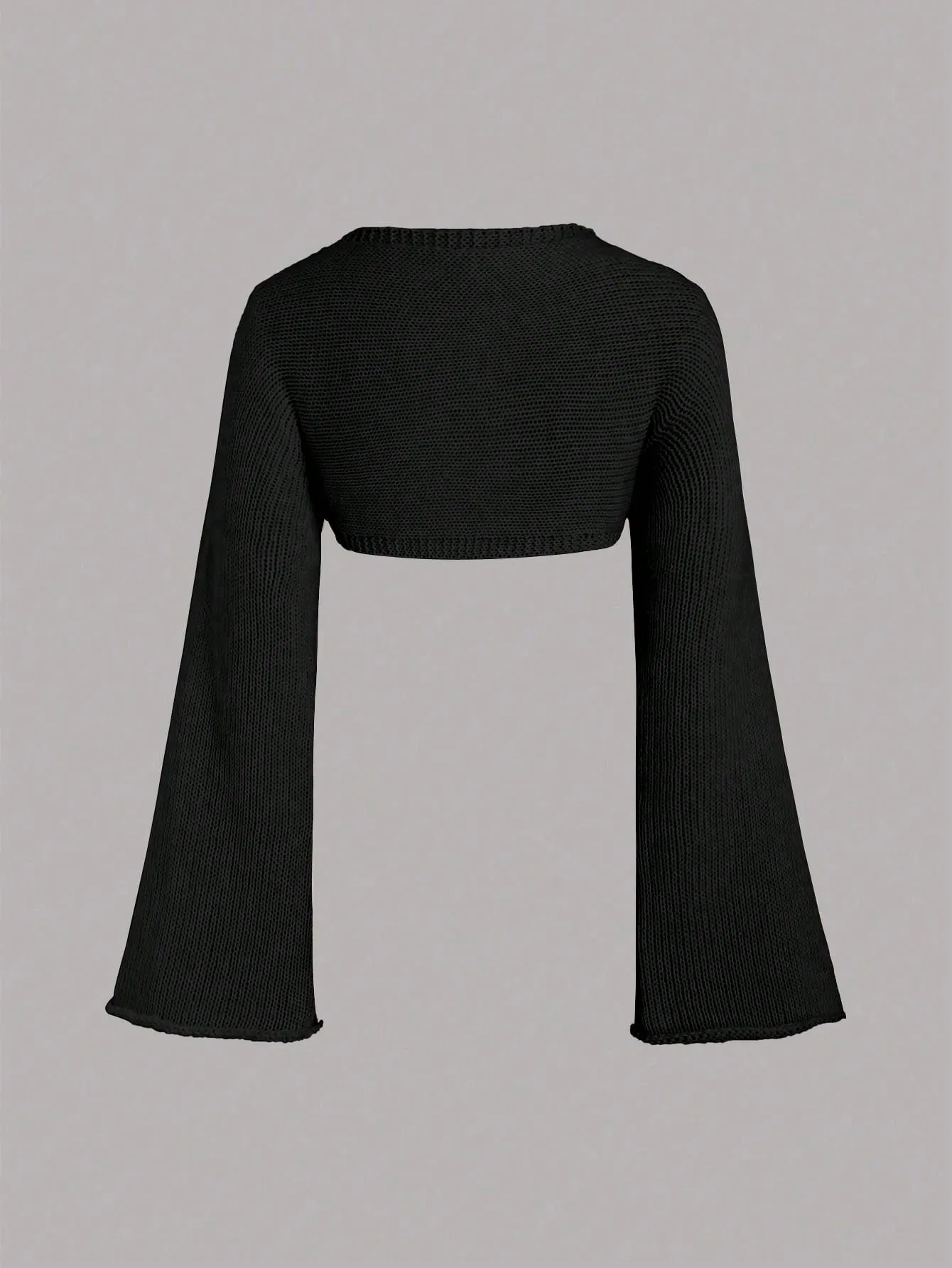 Chaqueta de punto corta con mangas de campana