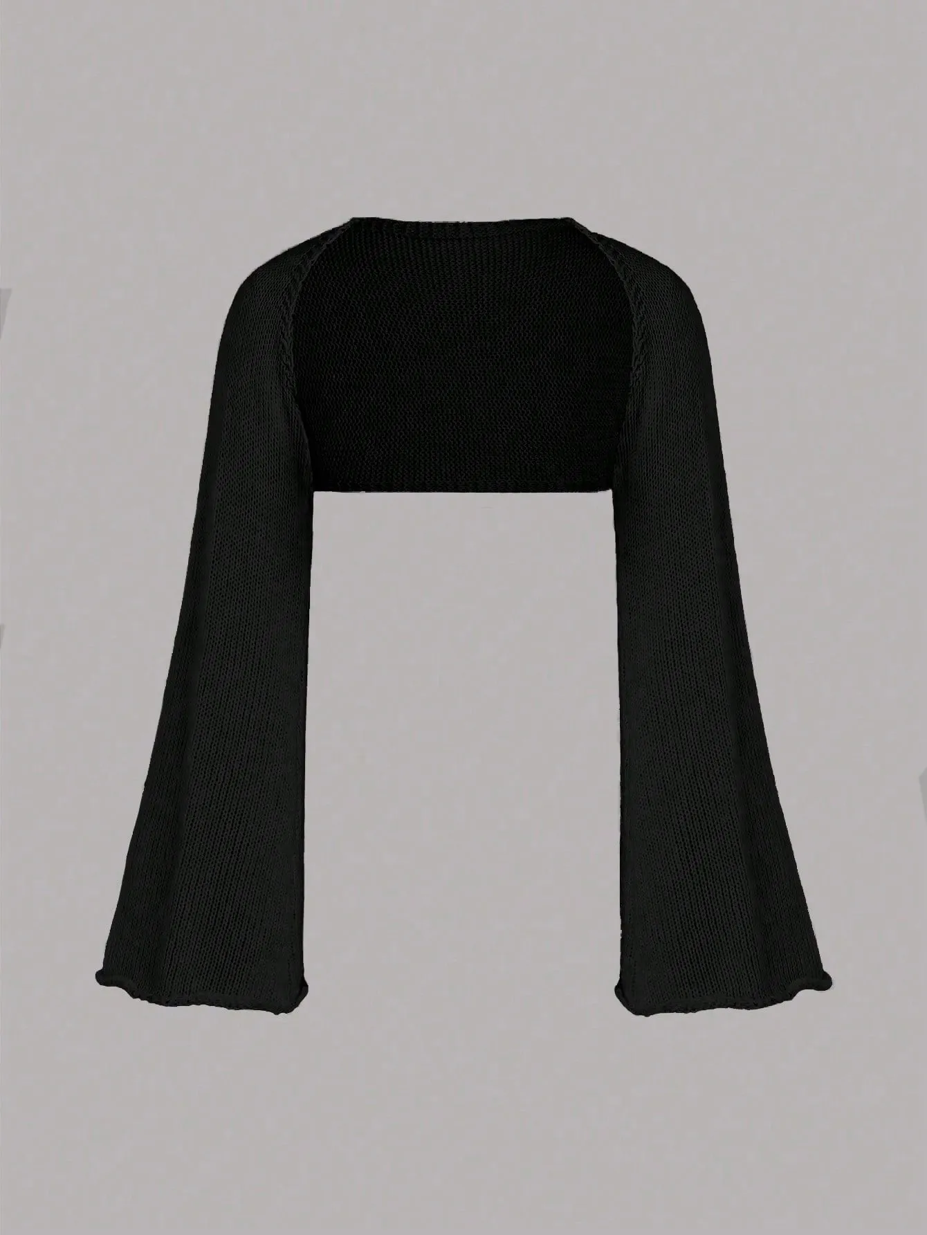 Chaqueta de punto corta con mangas de campana