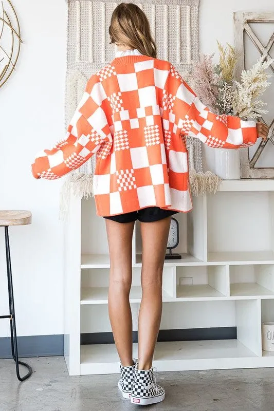 Check Open Cardi