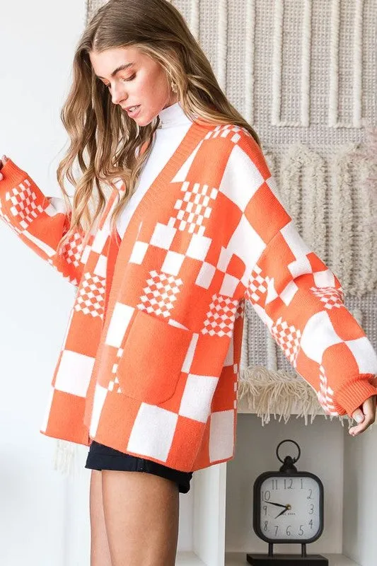 Check Open Cardi
