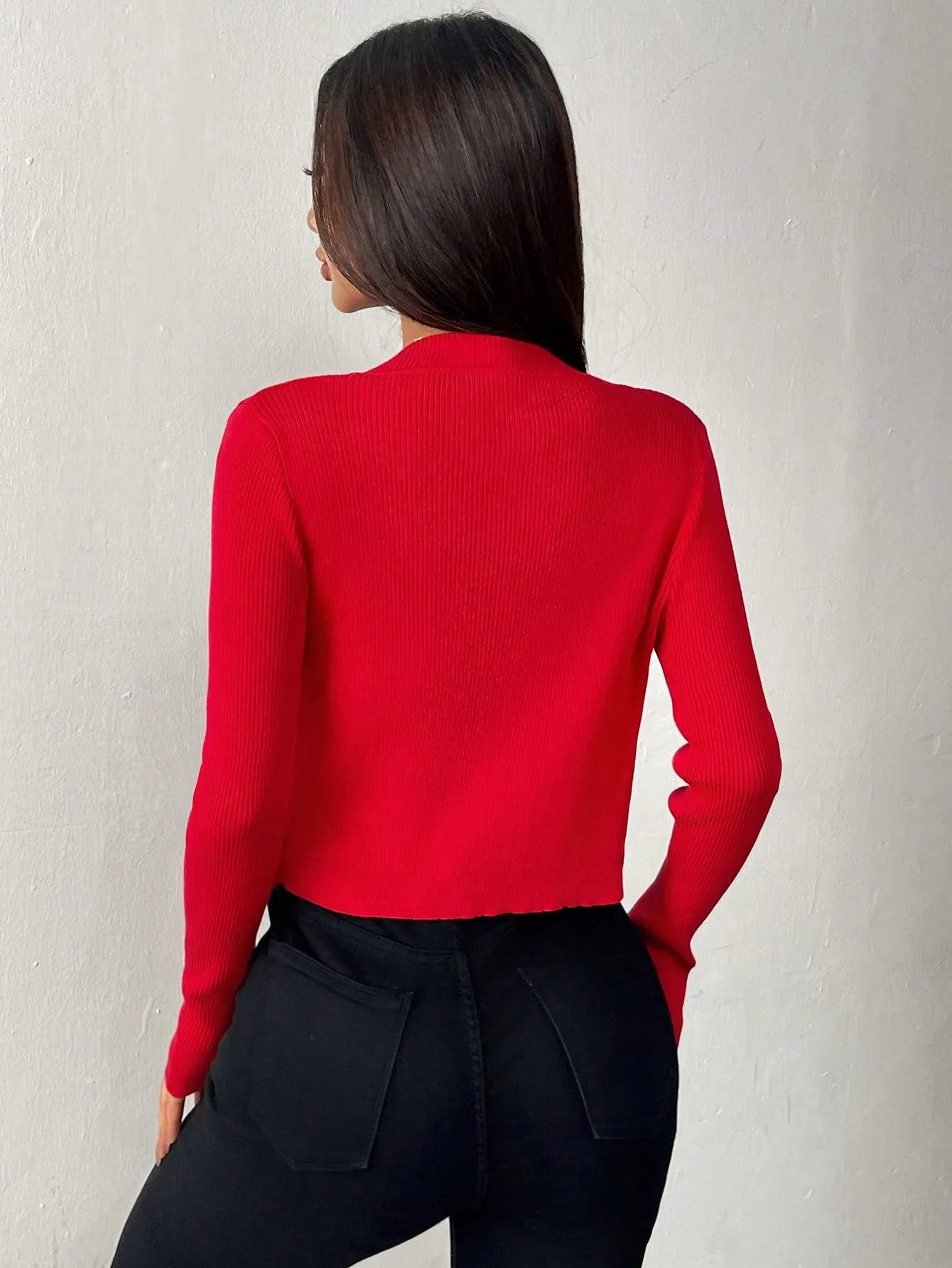 Cherry Vibes Camisa Casual de Manga Larga para Mujer