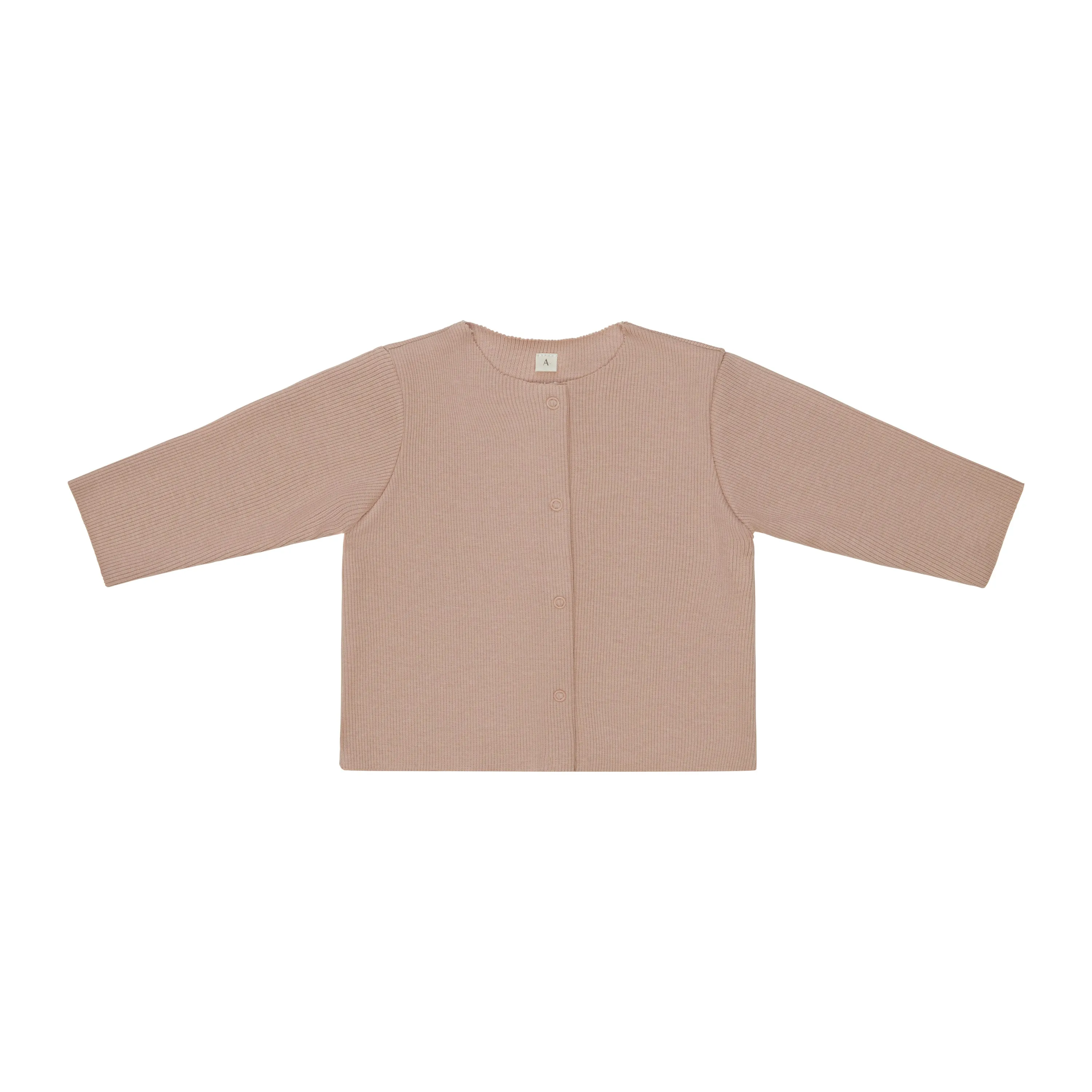 Chia Cotton Rib Cardigan (Biscuit)