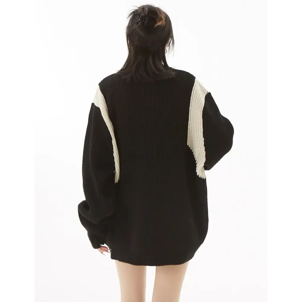 Chic Full Zip Turtleneck Cardigan for Y2K Winter Fashion