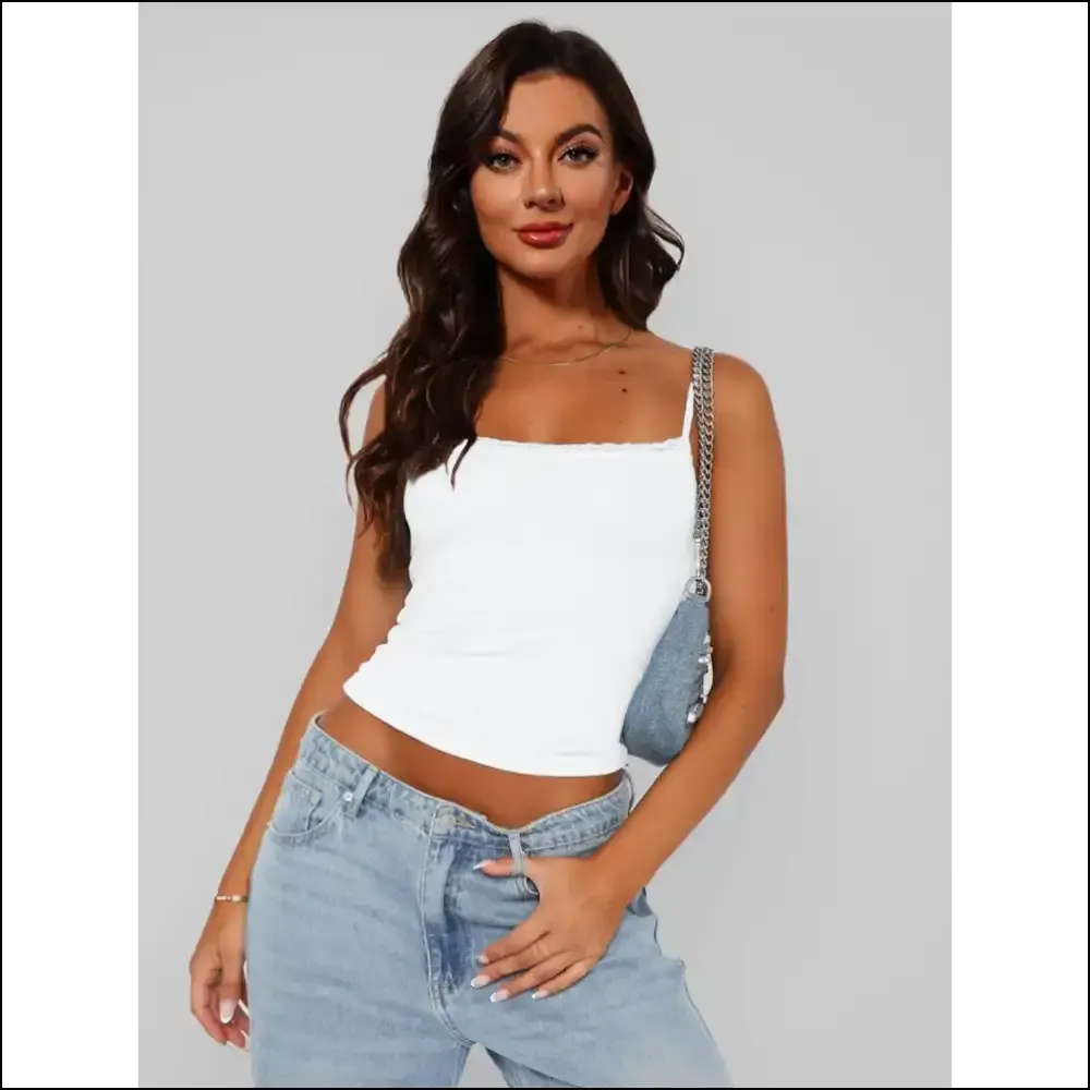 Chic Lace Trim Tank Tops: Unleash your Inner Goddess, Awkwardly & Stylishly! 💁‍♀️✨