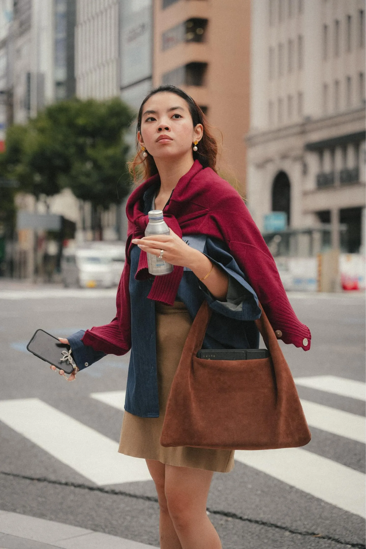 CLASSIC CARDI IN GARNET