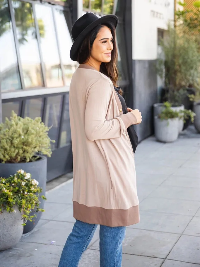 Cleo Cardigan- Tan