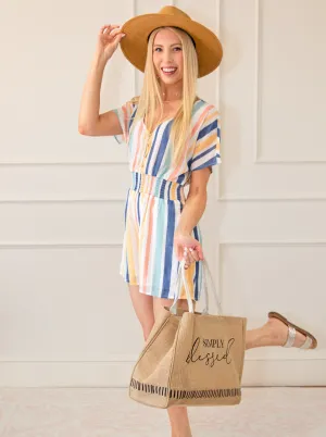 Colorful Button Romper