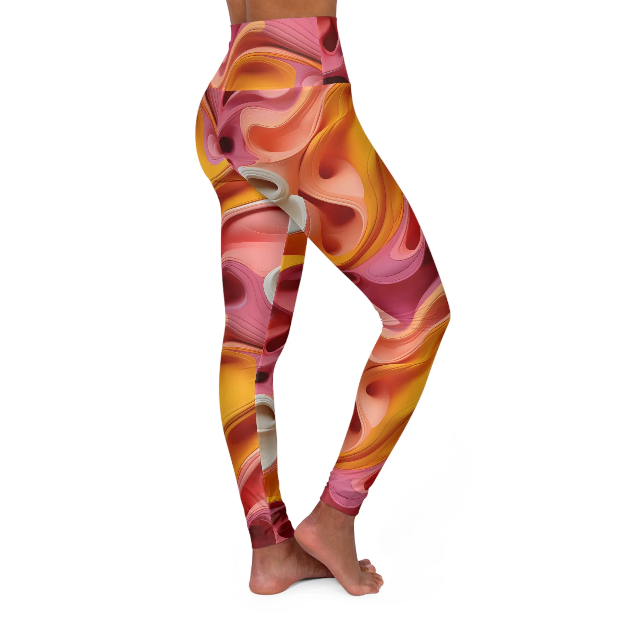 Colorful High Waisted Yoga Leggings, Trendy Workout Pants, Activewear for Yoga, Fitness, Gym, Casual Wear, Gift for Her
