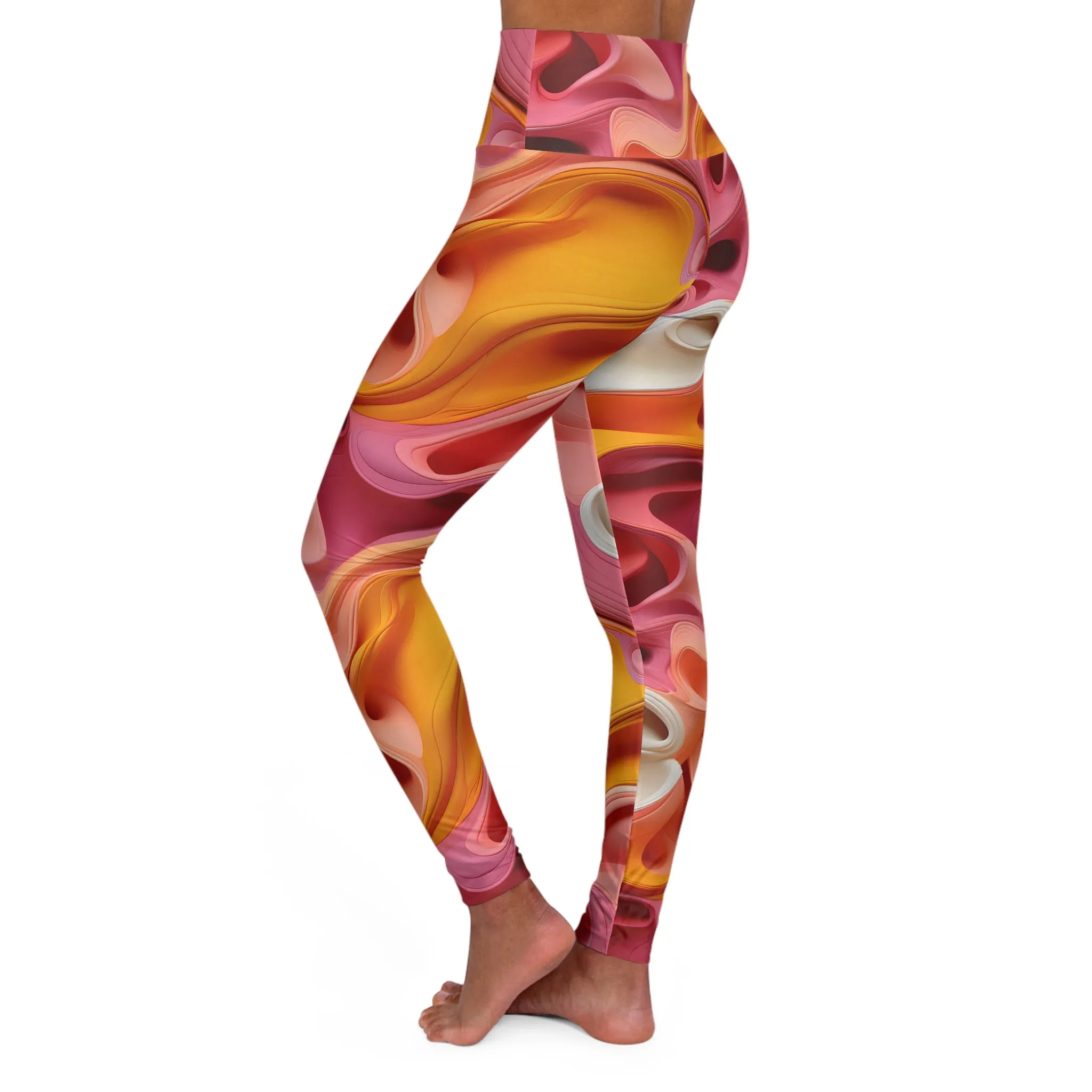 Colorful High Waisted Yoga Leggings, Trendy Workout Pants, Activewear for Yoga, Fitness, Gym, Casual Wear, Gift for Her