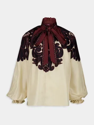 Corsini Placée Cream Silk Voile Cerere Blouse