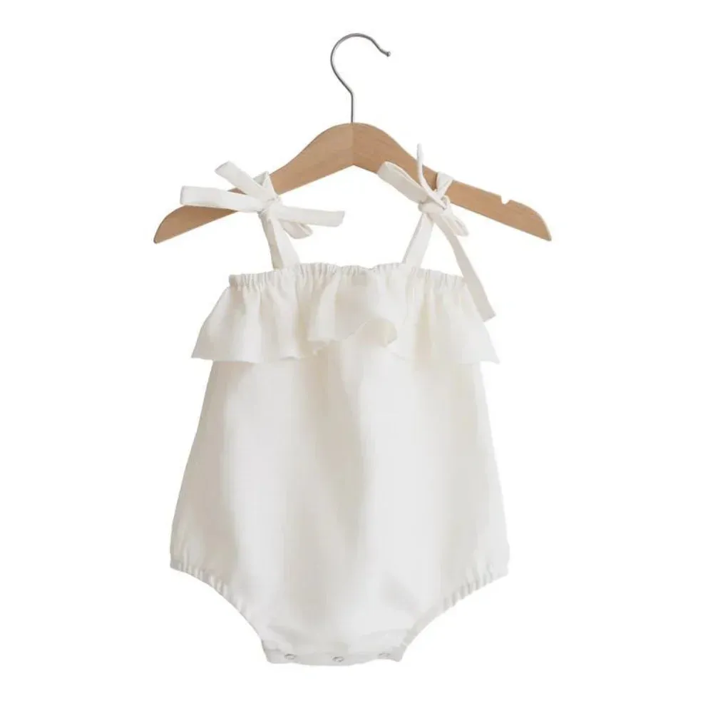 Cotton Infant Romper Ruffles Slip Strap Kids Playsuit