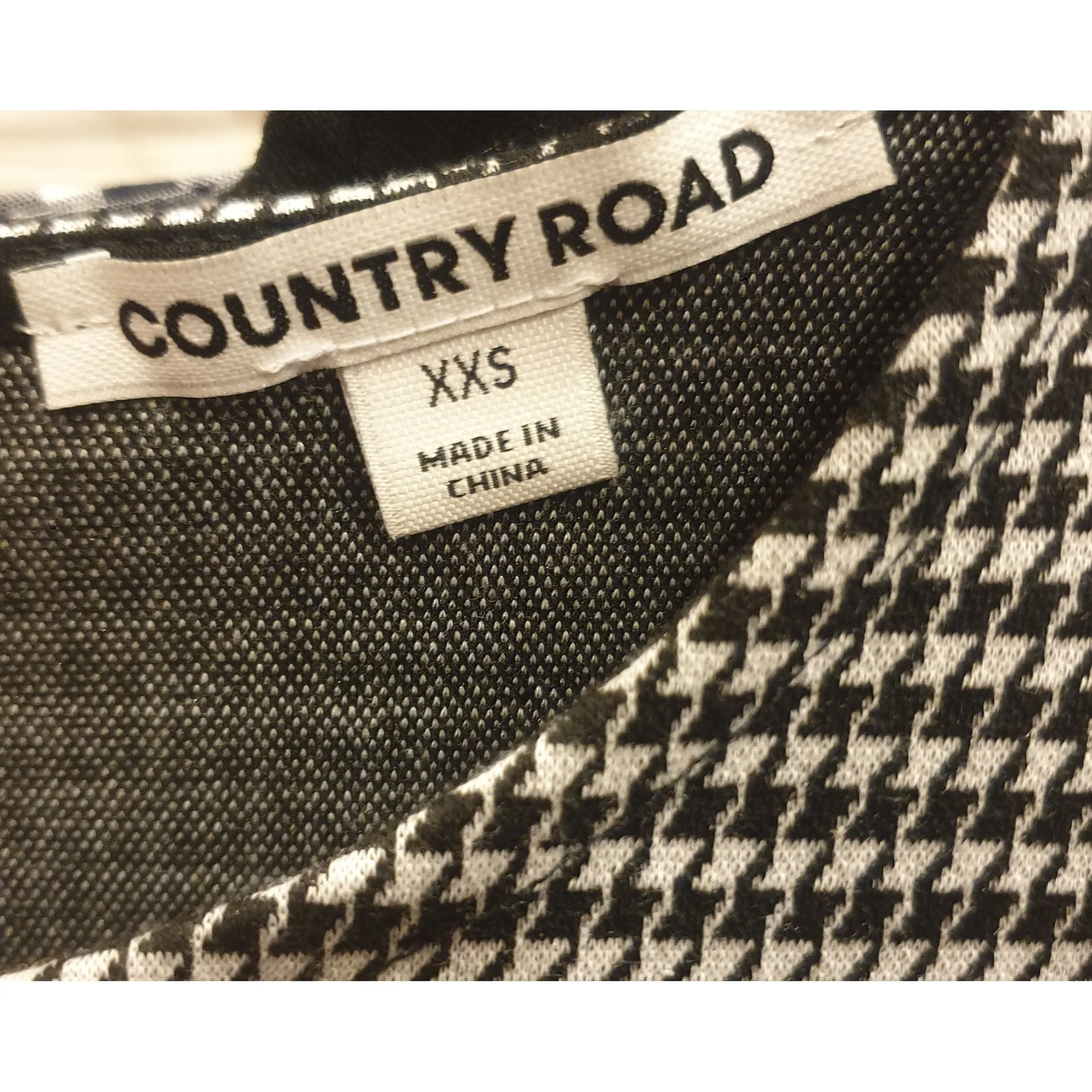 Country Road black and white houndstooth print sleeveless dress size XXS (best fits 6)