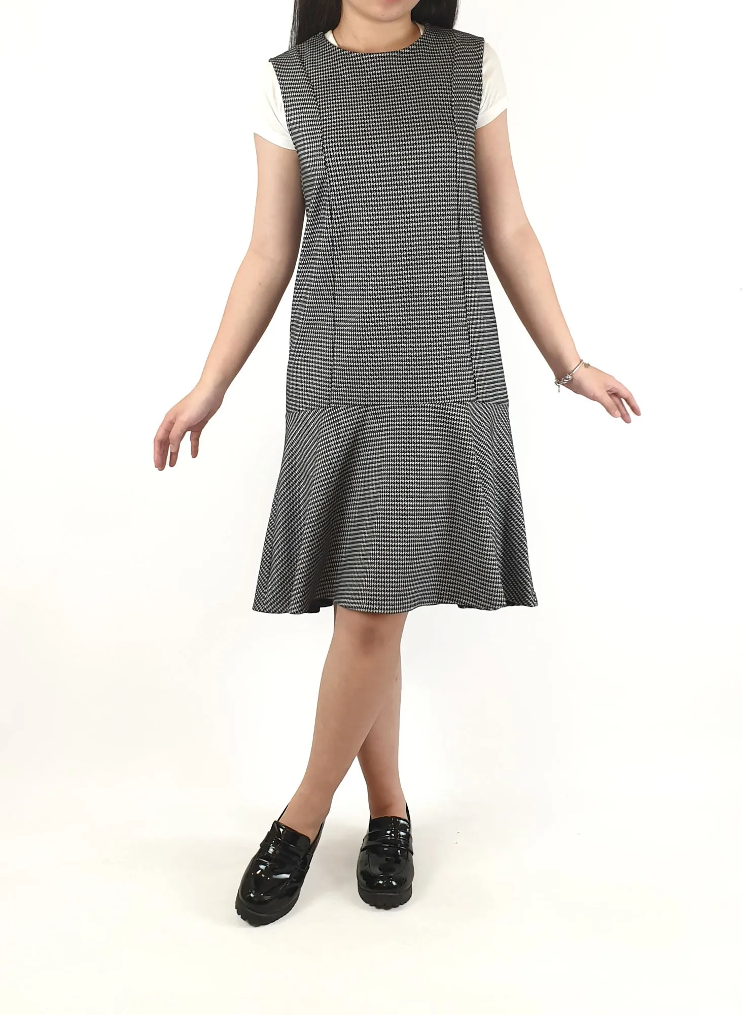 Country Road black and white houndstooth print sleeveless dress size XXS (best fits 6)
