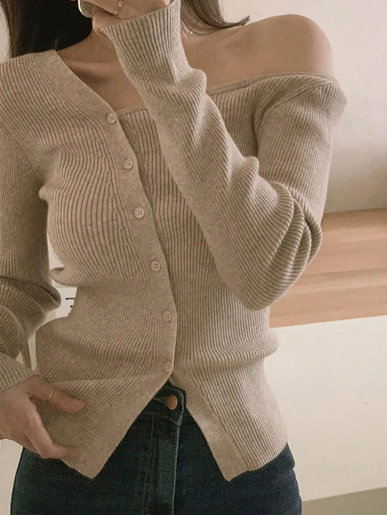 Cárdigan Casual Unicolor para Mujer - Cherry Vibes