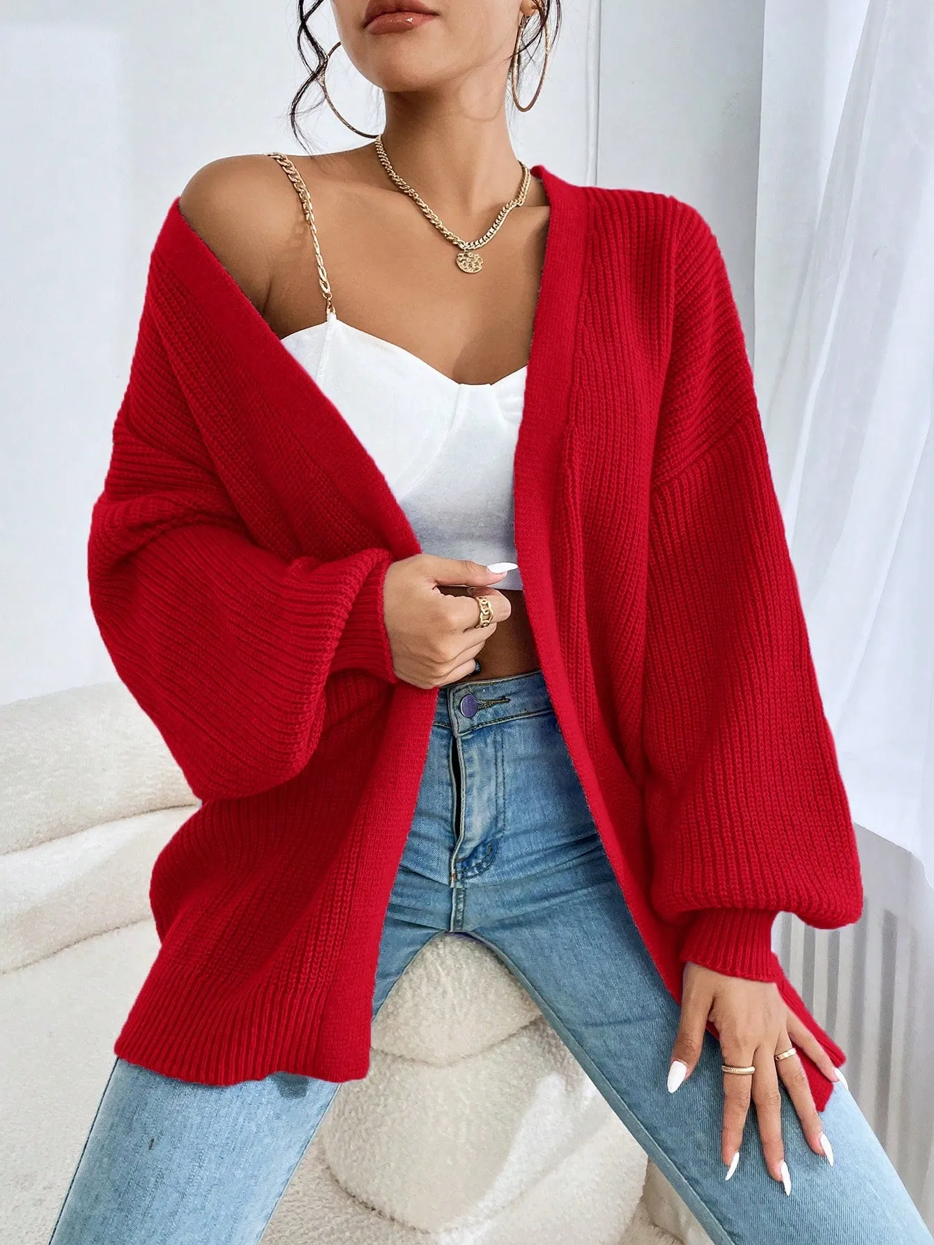 Cárdigan de Punto Acanalado Cherry Vibes para Primavera 🌸