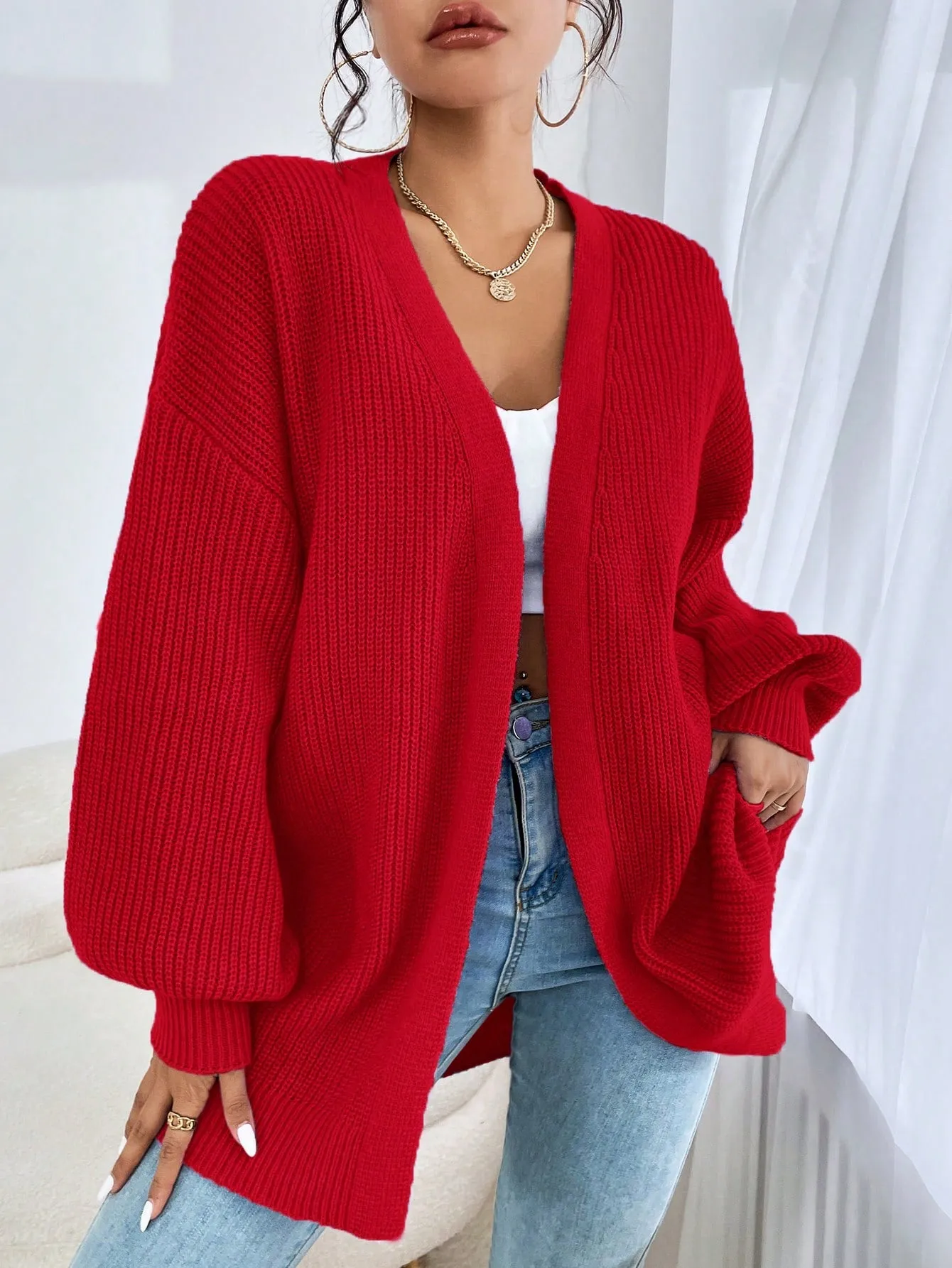 Cárdigan de Punto Acanalado Cherry Vibes para Primavera 🌸