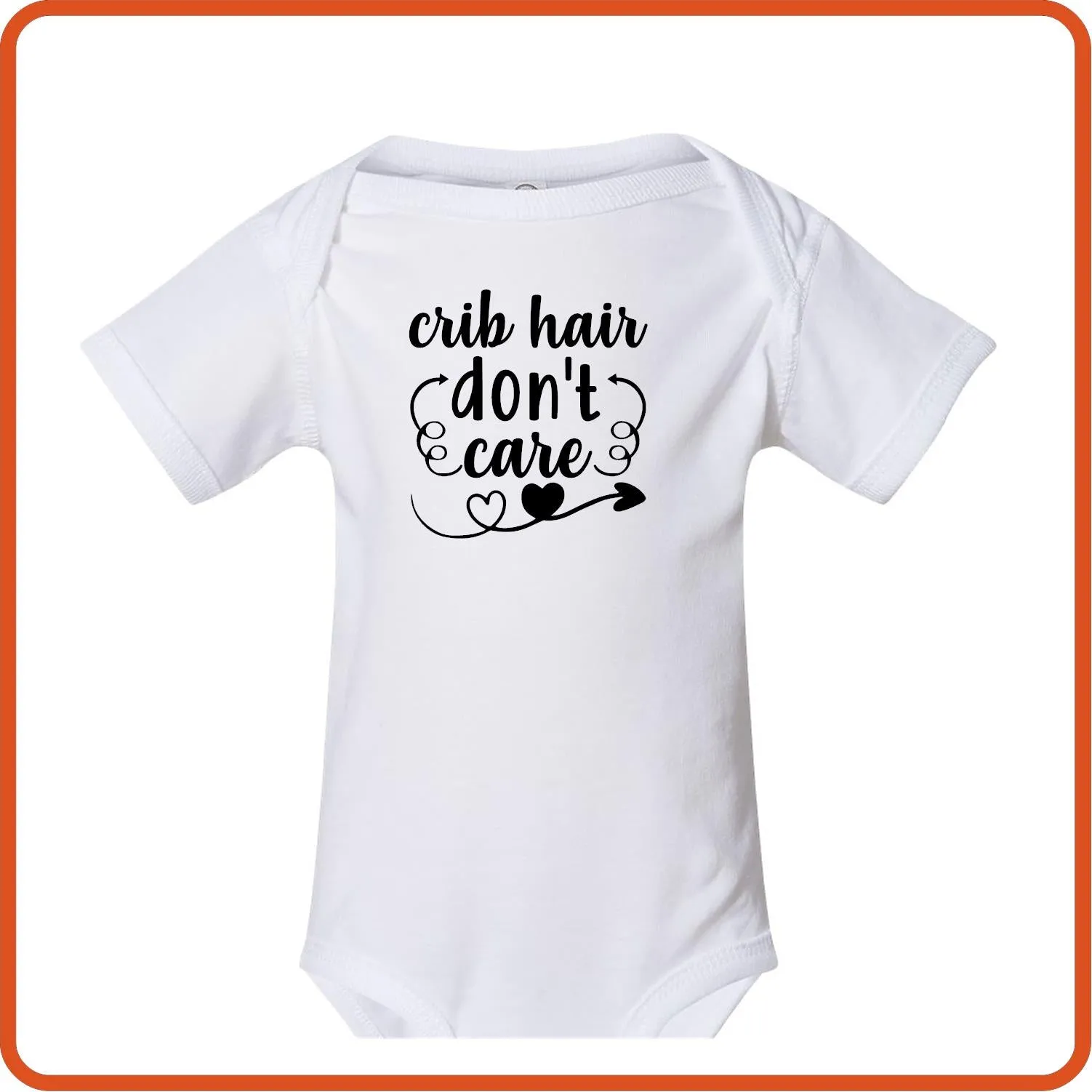 Crib Hair Don't Care | New Baby Shirt Bodysuit Onesies by SEC Apparel