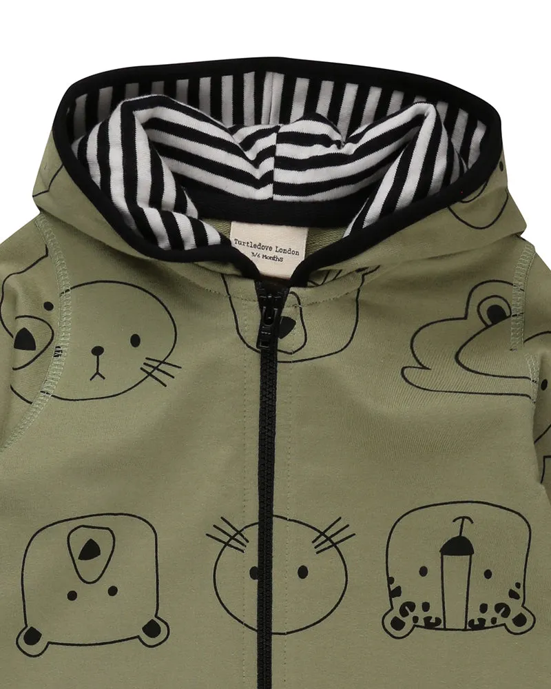 Cub Face Hooded Romper