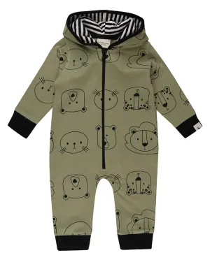 Cub Face Hooded Romper