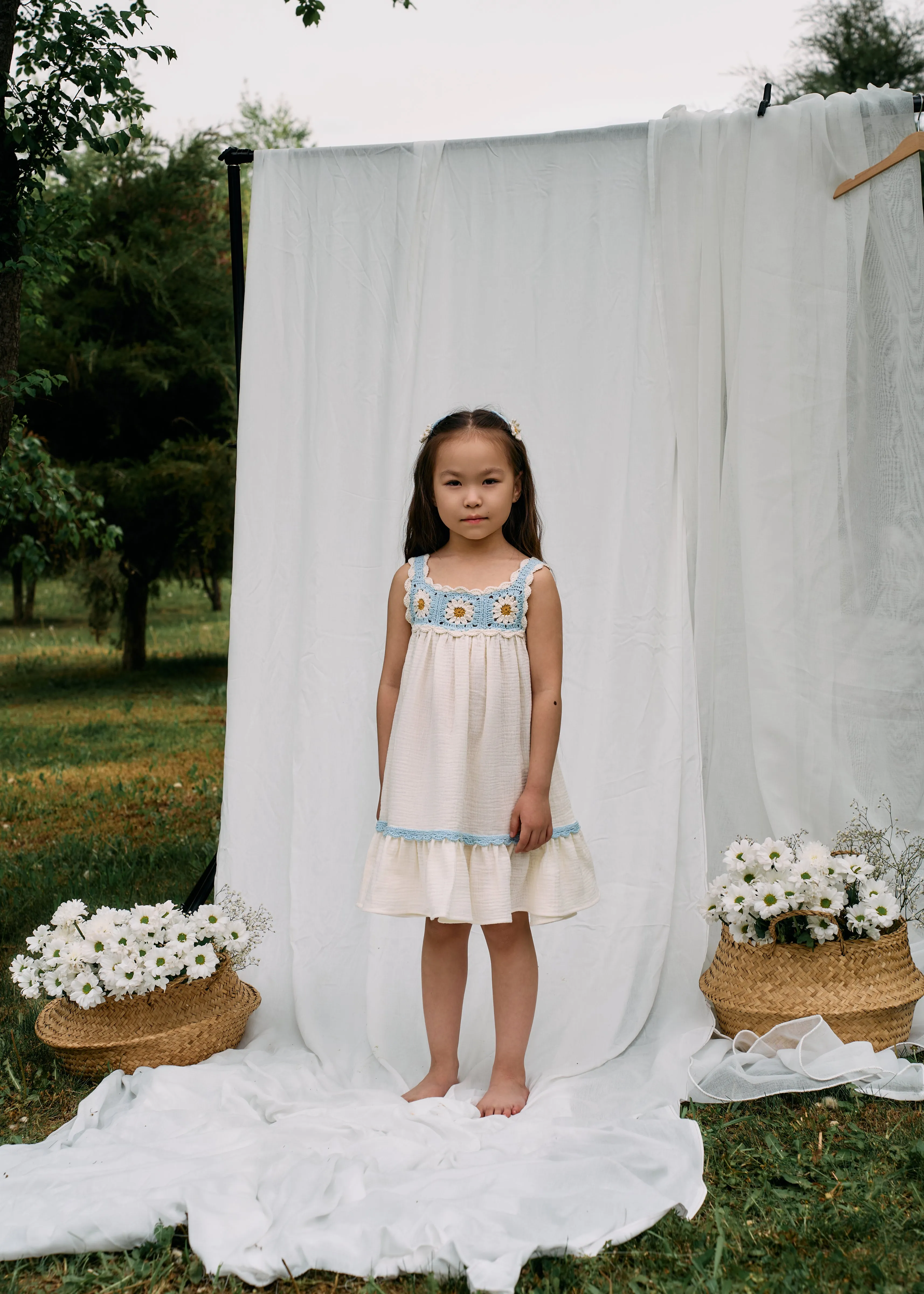 Daisy Dress | Baby blue | In Stock (4-5 y)