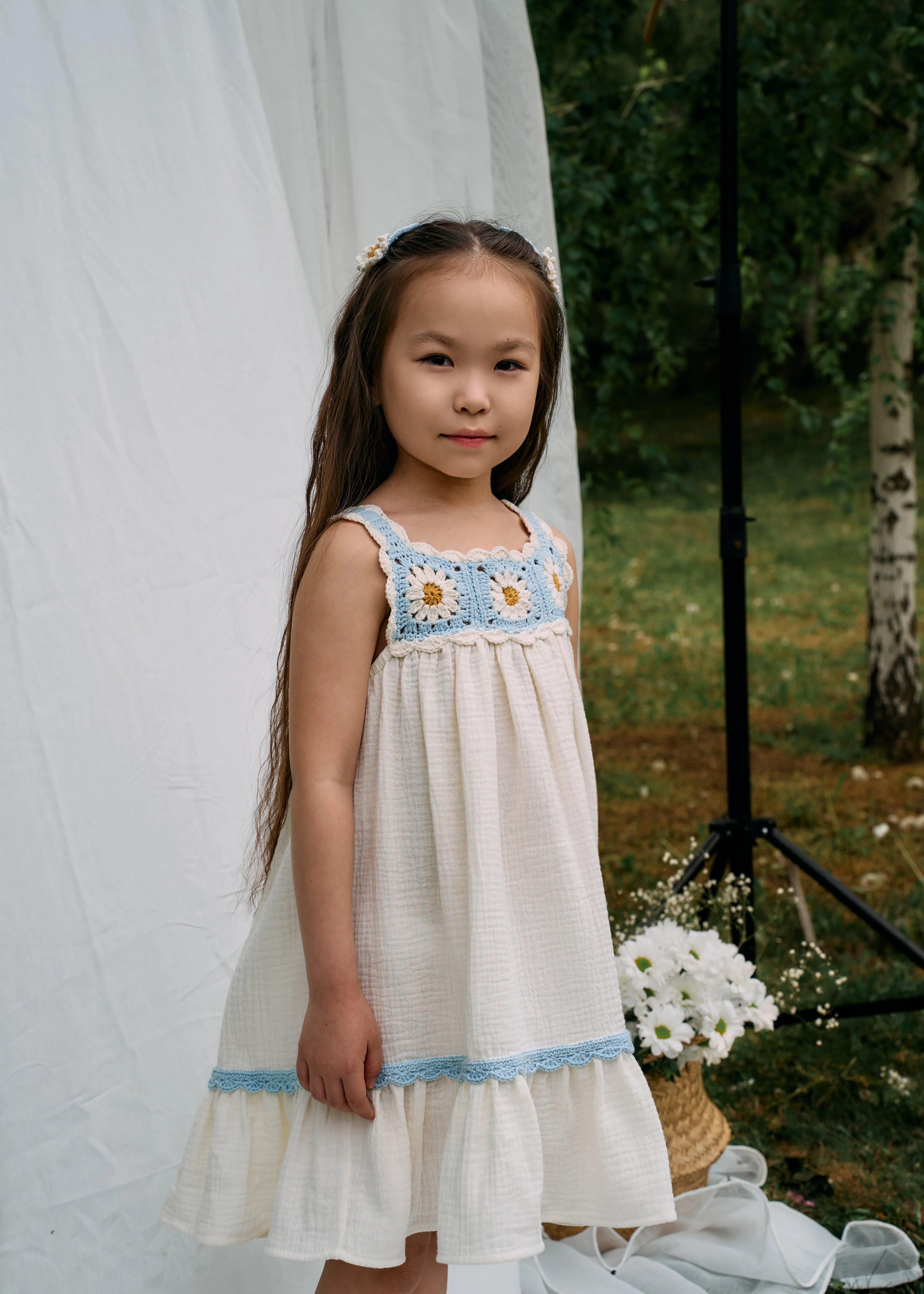 Daisy Dress | Baby blue | In Stock (4-5 y)