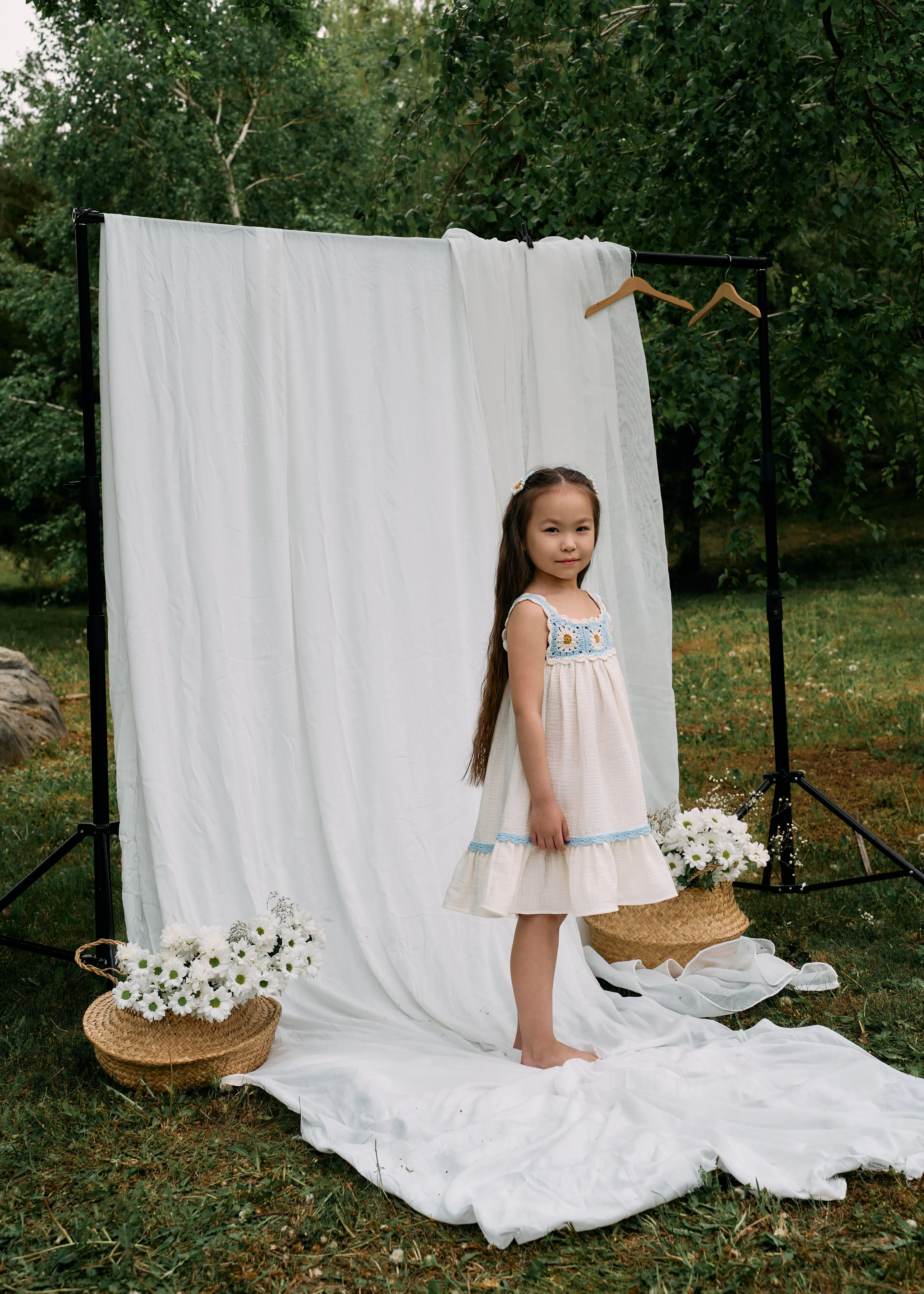 Daisy Dress | Baby blue | In Stock (4-5 y)