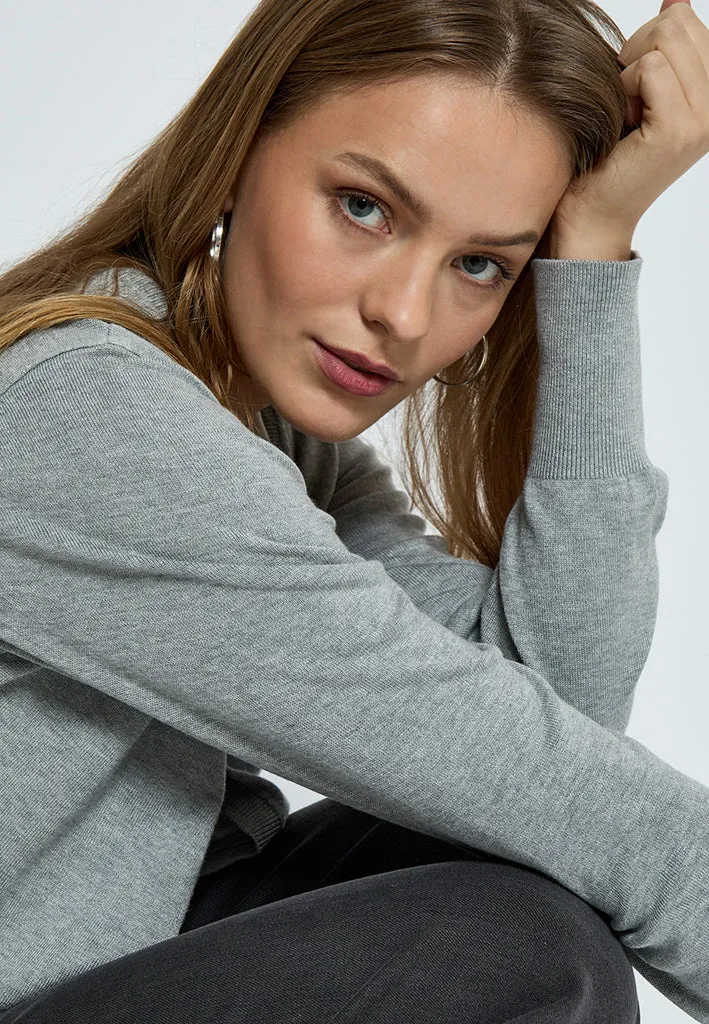Dina Knit Bolero - Light Grey Melange