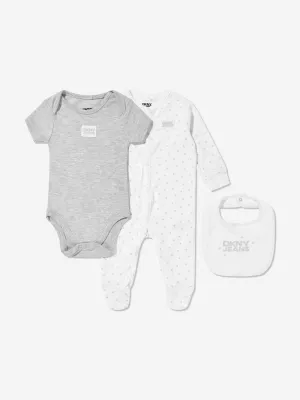 DKNY Baby 3 Piece Babygrow Set in Grey