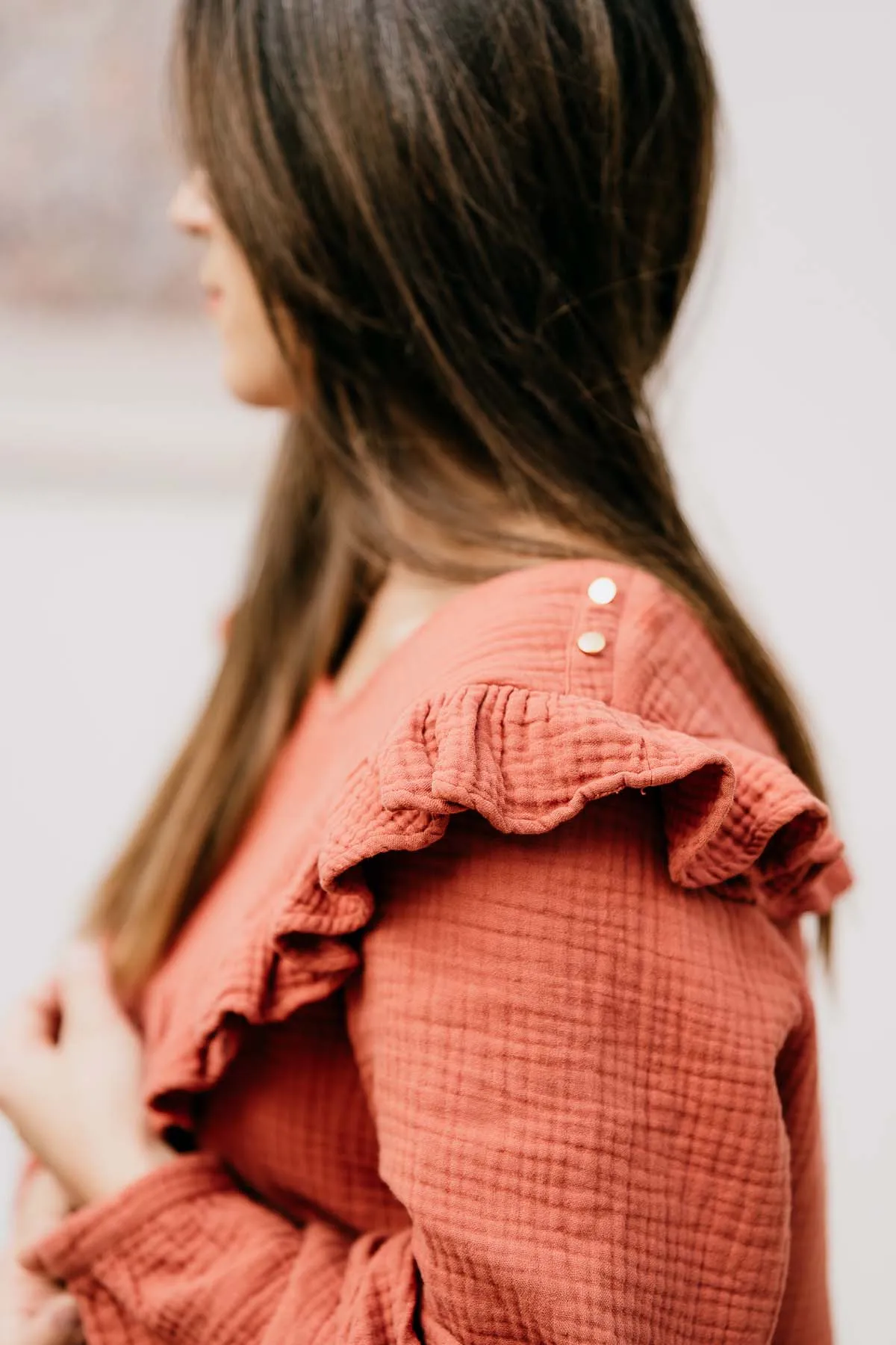 Duo de blouses d'allaitement Bohémilk (milk & terracotta)