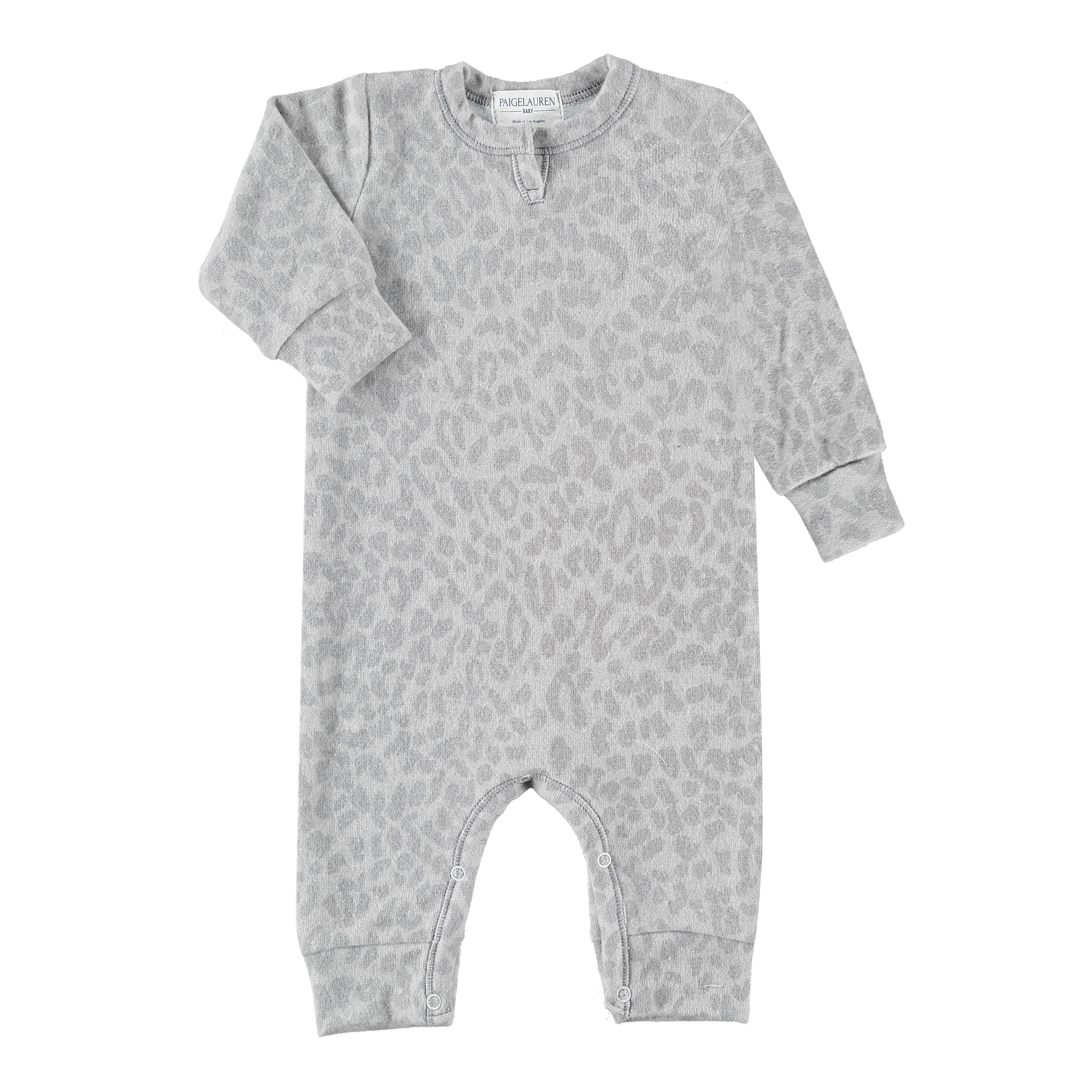 Eco-Animal Hacci Henley Romper