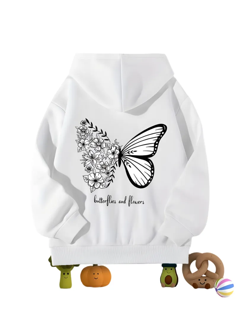 Elena – Butterfly and Flowers Women’s Hoodie