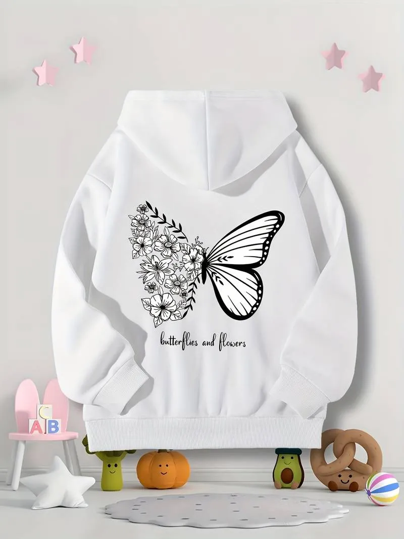 Elena – Butterfly and Flowers Women’s Hoodie