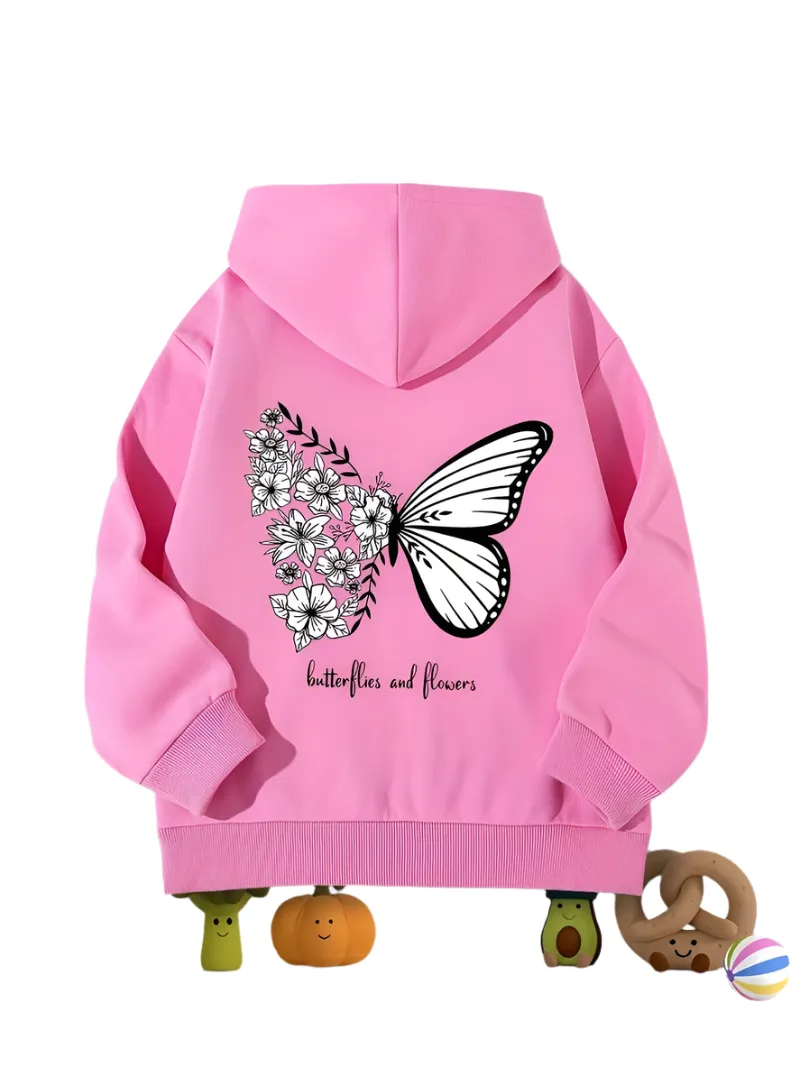 Elena – Butterfly and Flowers Women’s Hoodie