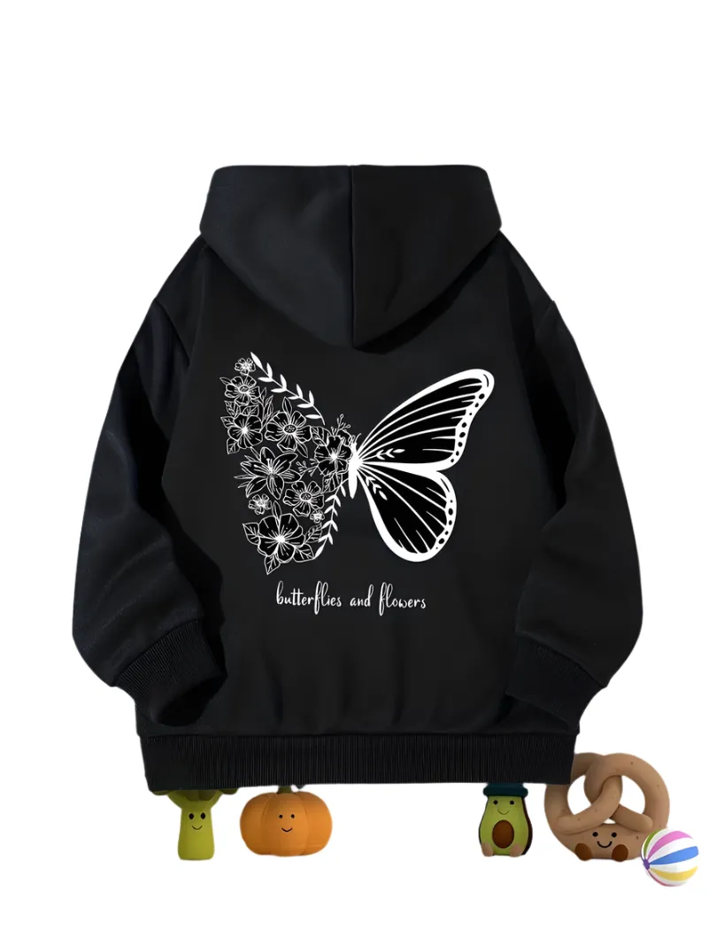 Elena – Butterfly and Flowers Women’s Hoodie