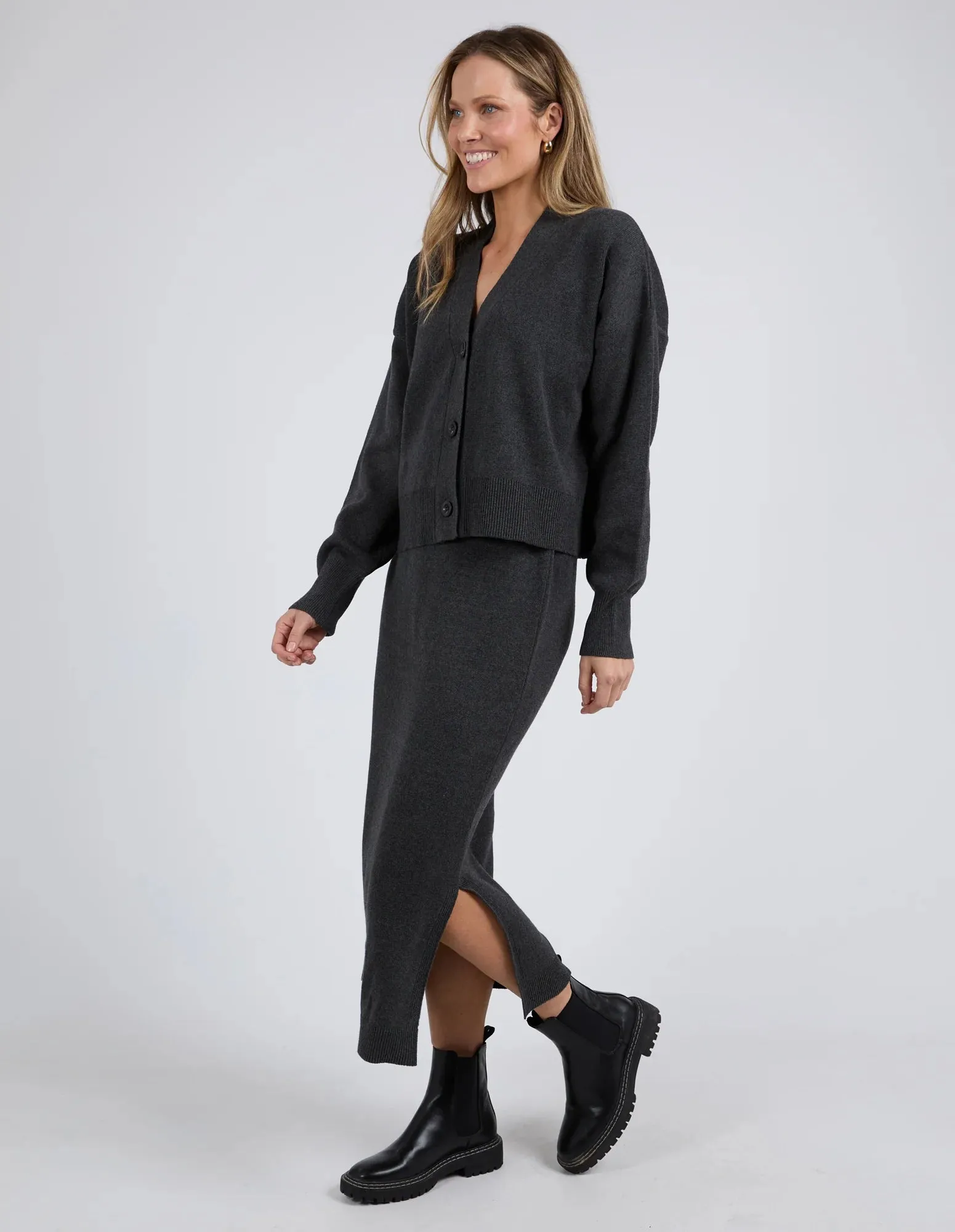 Elm Lifestyle II ELODIE Cardigan - Charcoal