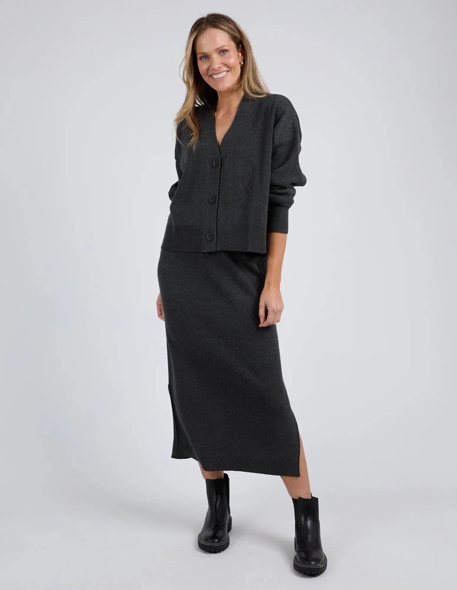 Elm Lifestyle II ELODIE Cardigan - Charcoal