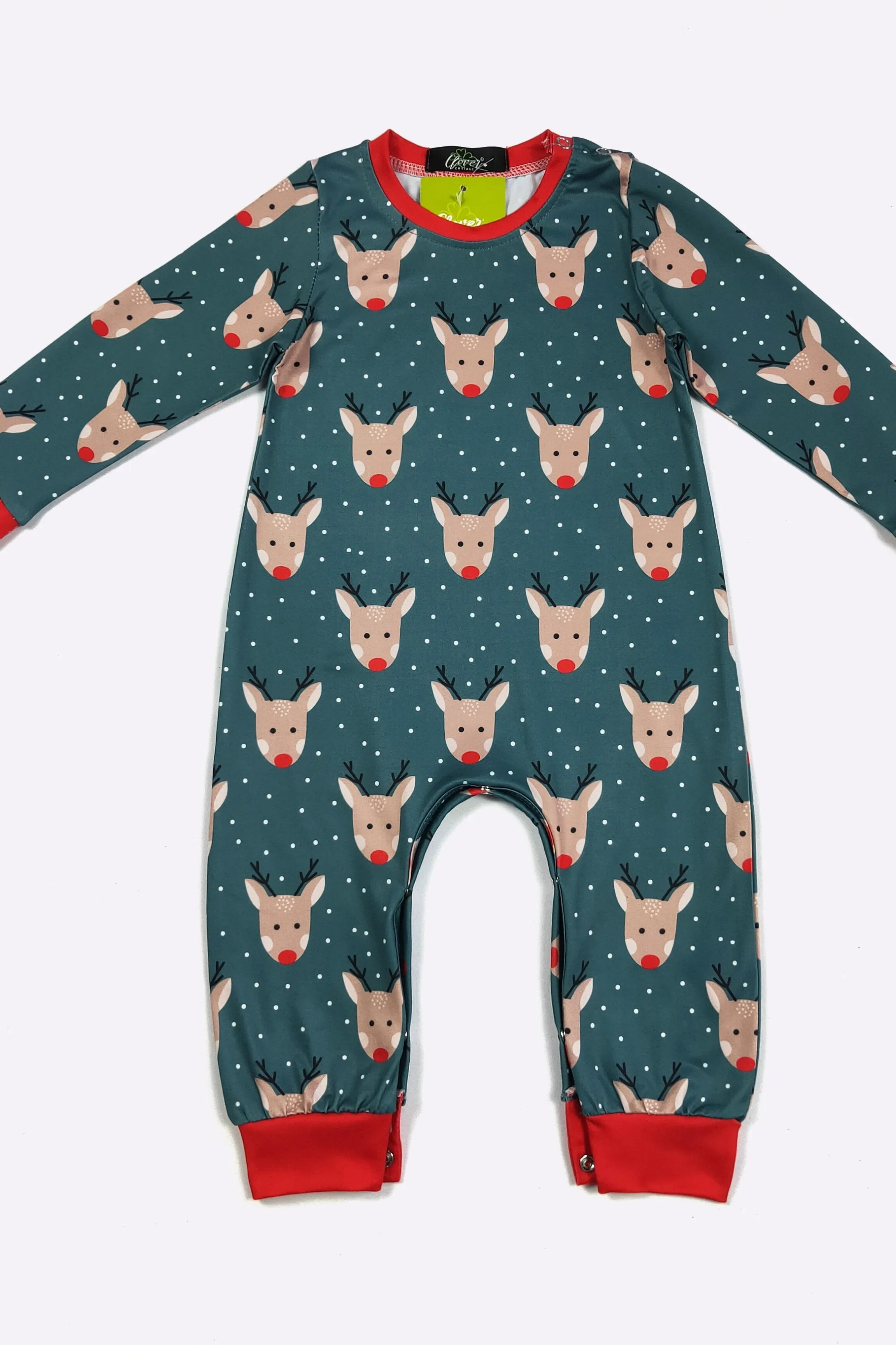 Emerald Reindeer Romper