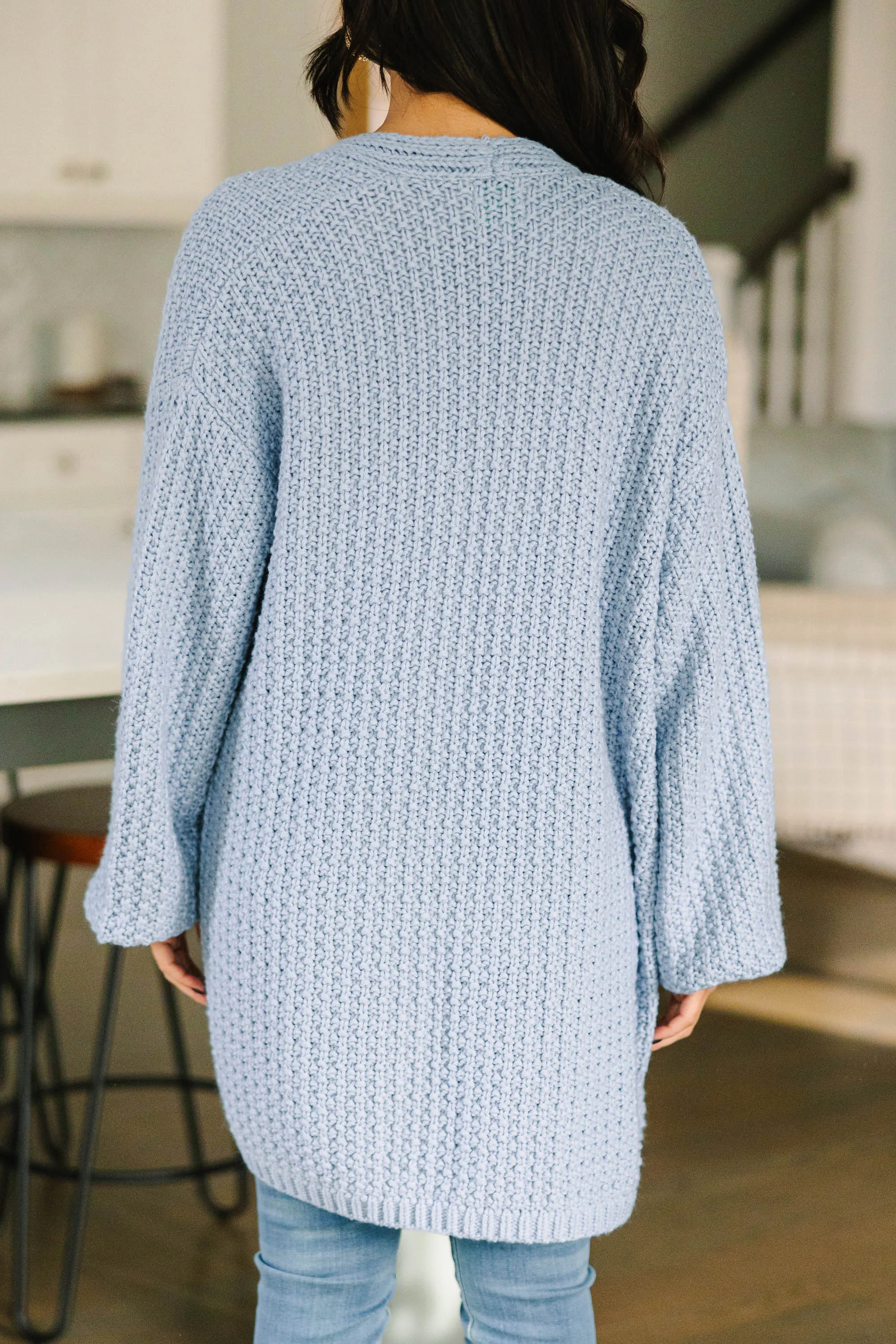Face The Day Light Blue Cardigan